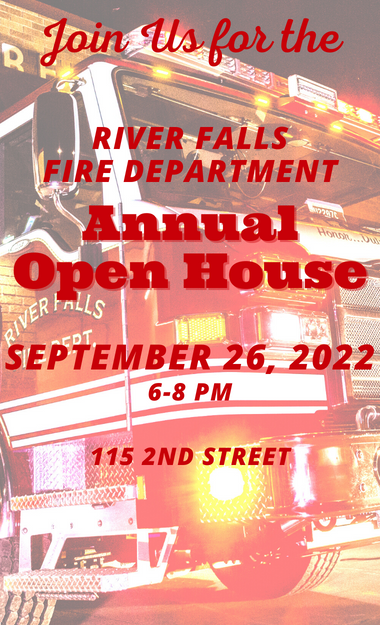 River Falls Fire Department Open House graphic