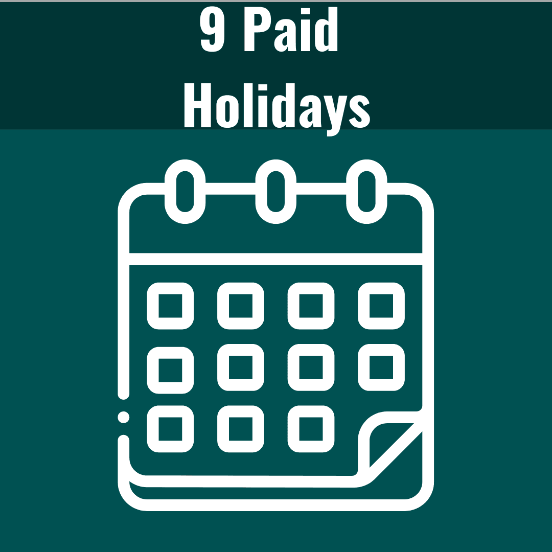 9 Paid Holidays